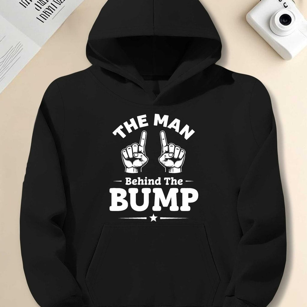 Men's Man Behind Bump" Pregnancy Hoodie