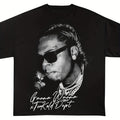 Gunna Big Face Graphic T-Shirt - Vintage Rap Hip Hop Streetwear Tee with Real Name & Album Title Print, 220g Heavyweight Pure, Unisex Short Sleeve Round Neck Casual Shirt for Men & Women, All-Season Fit Urban Fashion Statement