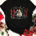 Women'S Christmas T-Shirt - JOY to THE WORLD Nativity Scene Graphic Tee with Mary, | Soft Stretchy Fabric, Casual Round Neck Short Sleeve | All-Season Comfort, 220gsm Heavyweight | Christian Holiday Apparel, Church Outfits