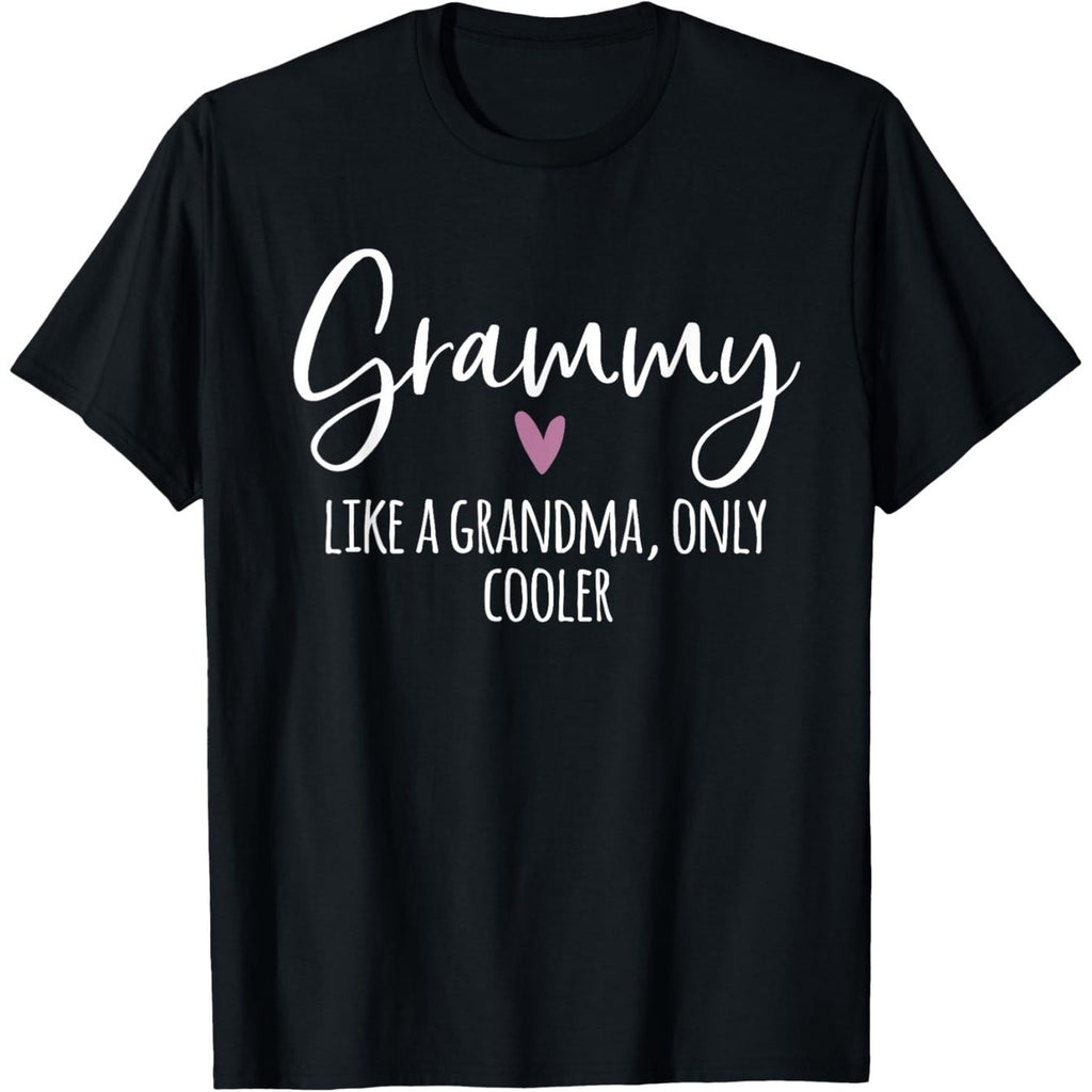 Grammy Like A Grandma Only Cooler T-Shirt - 100% Cotton Breathable Unisex Tee with Grammy Award-Winning Iconic Logo-Inspired Print, Casual & Special Occasion Gift for Grandmothers, Men & Women (Sizes S-XXXL)
