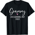 Grammy Like A Grandma Only Cooler T-Shirt - 100% Cotton Breathable Unisex Tee with Grammy Award-Winning Iconic Logo-Inspired Print, Casual & Special Occasion Gift for Grandmothers, Men & Women (Sizes S-XXXL)