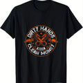'Dirty Hands Clean Money' Mechanic Tee Men's Black Cotton Shirt for Hardworking Tradesmen