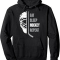 Men's Eat Sleep Hockey Repeat Hockey Hoodie