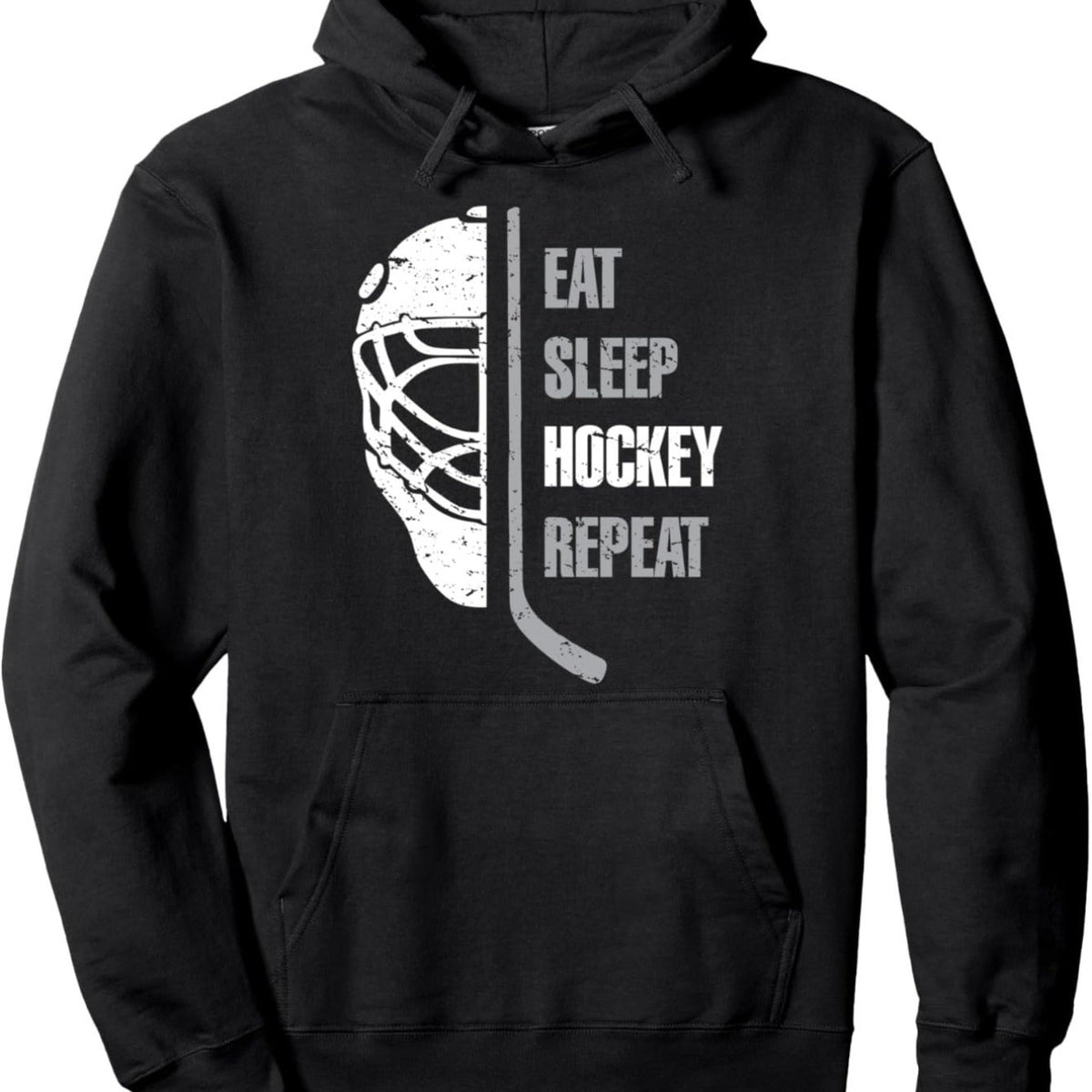 Men's Eat Sleep Hockey Repeat Hockey Hoodie