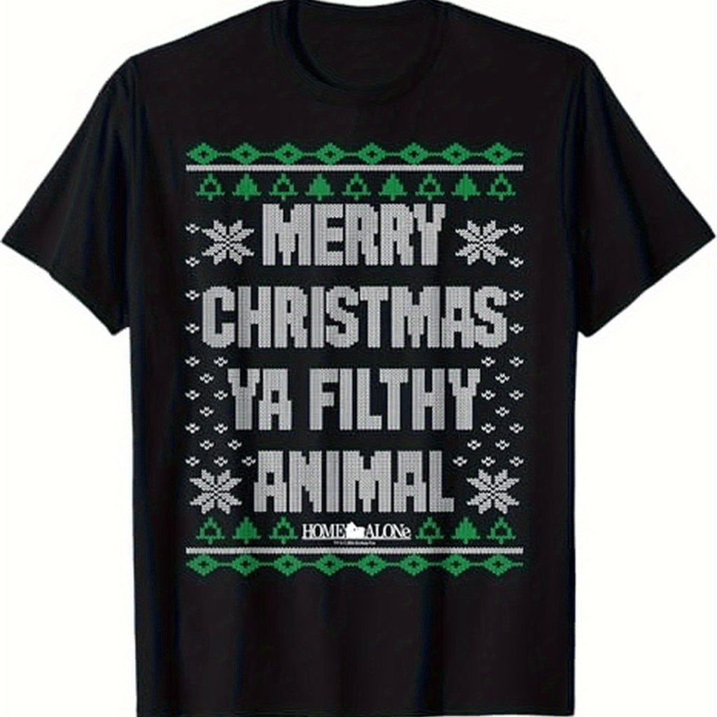Home Alone Movie T-Shirt Ugly Sweater Design with "Merry Christmas