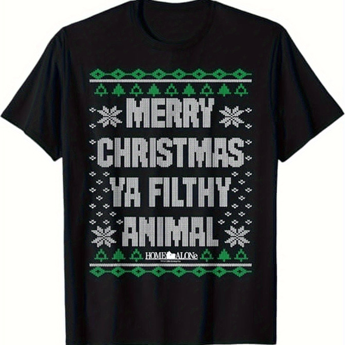 Home Alone Movie T-Shirt Ugly Sweater Design with "Merry Christmas