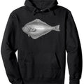 Halibut Fish Scientific Illustration Hoodie