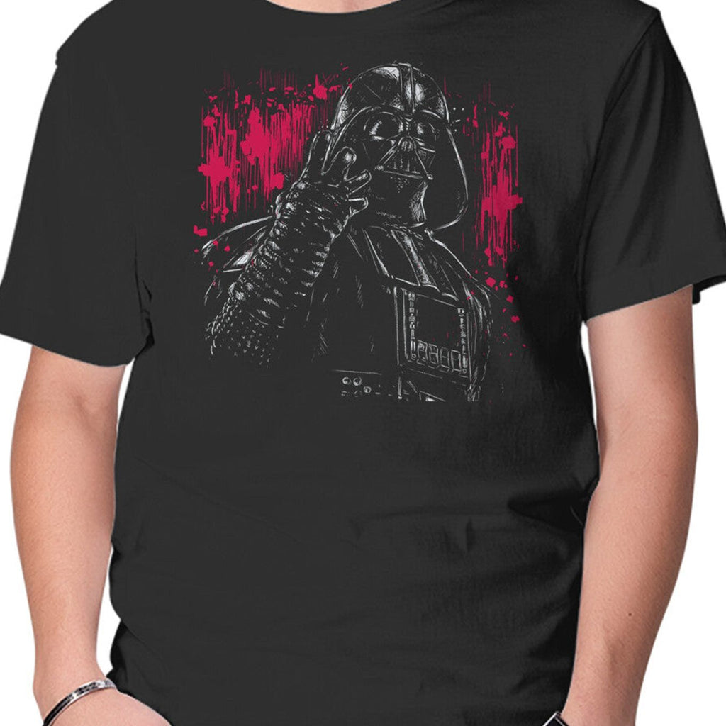 1pc Unisex 100% Cotton Top with Print Vader Premium Crew Neck T-Shirt for Men & Women - Breathable, Soft, Regular Fit Tee for Everyday Comfort, Casual or Sportswear Gifts