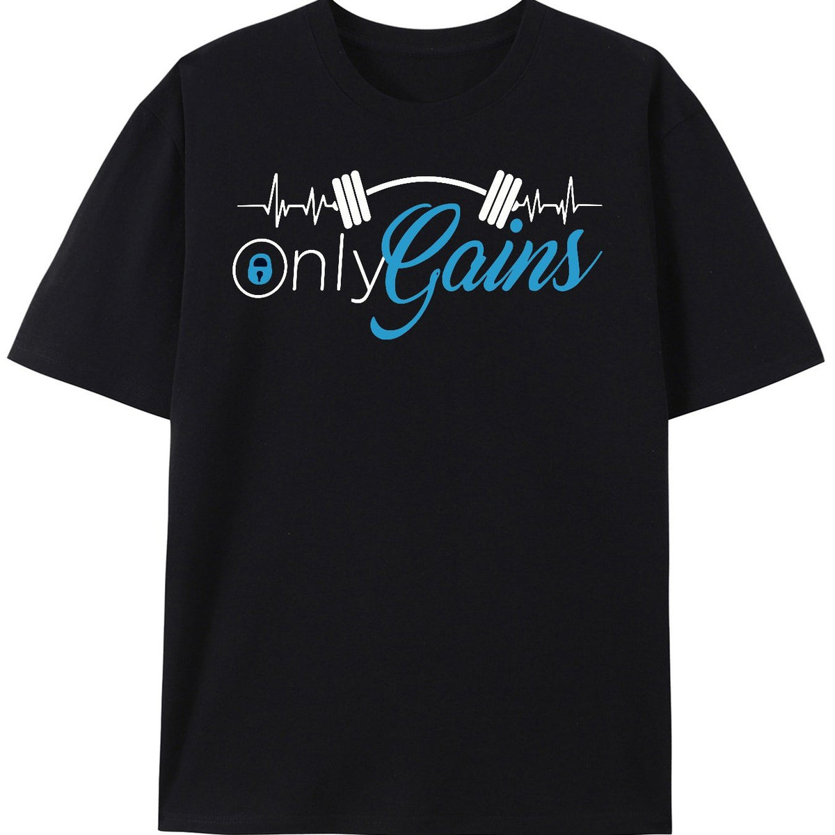 Only Gains Fitness Exclusive T-Shirt | A Must-Have for Fashionable Casual Style, Crew Neck, Short Sleeve, All-Season Wear -DXC01918