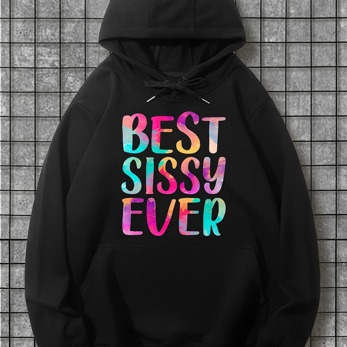 Men's Sissy Ever" Bold Pink & Blue Hoodie
