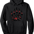 Men's Black Bear Paw Hoodie
