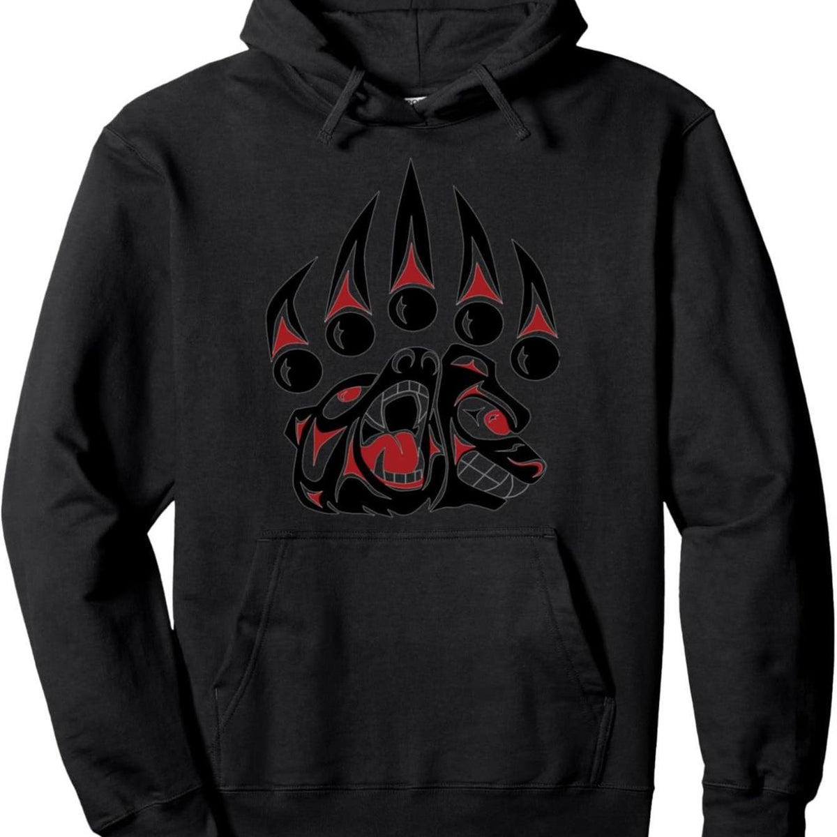Men's Black Bear Paw Hoodie