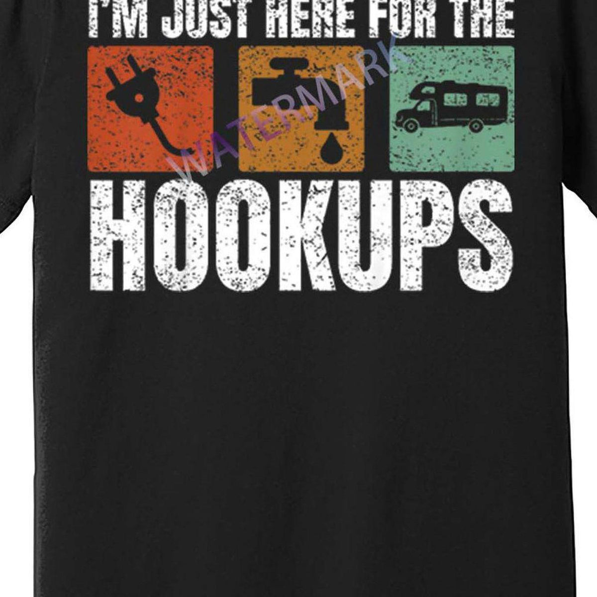 Humorous Camping T-Shirt for Men - Black Short Sleeve Round Neck Tee Featuring RV And Campfire Design, Perfect for Campers And Outdoor Lovers, Suitable for All Seasons with Knitted Fabric.