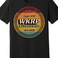 WKRP Cincinnati 1978 Vintage Retro Graphic T-Shirt for Men | Black Short Sleeve Casual Tee with 1530 AM Radio Design, Crew Neck, Machine Washable, Regular Fit, All-season, Nostalgic Design, Smooth Texture